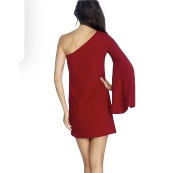 Dress the Population NEW NWT Red Heidi One Shoulder Dress Size Medium Woman’s - Picture 2 of 10